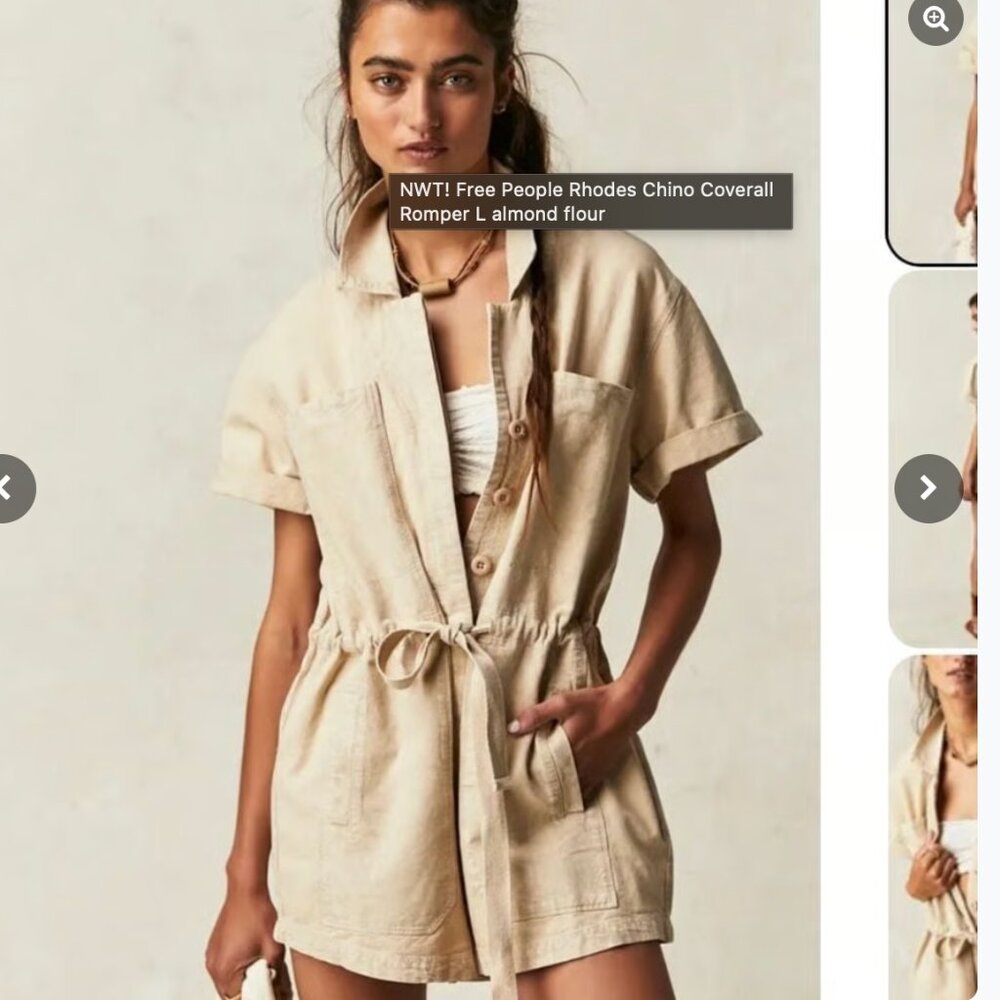 Free People Rhodes Chino Coverall XS